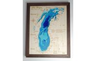 Lake Michigan Contour Map by East Coast Laser Engraving Designs 
