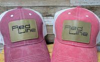 Laser engraved leatherette patches by Frogtown tees
