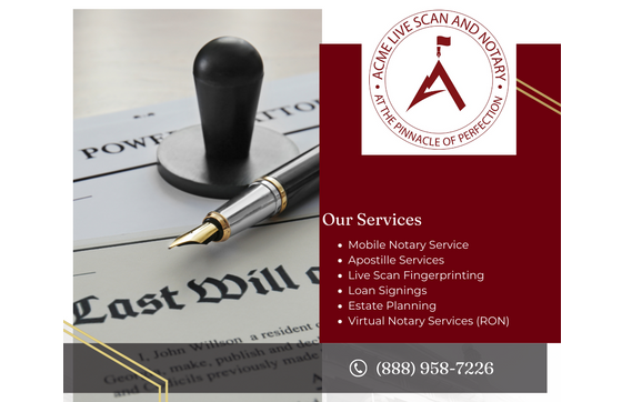 Mobile Notary Service By Acme Live Scan And Notary In Antioch CA 