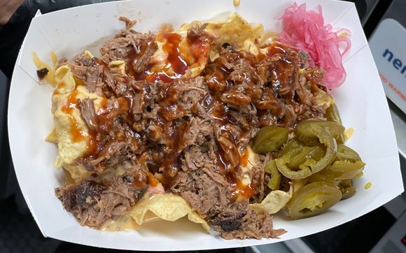 Smoked Queso Nachos  by Barbells & BBQ