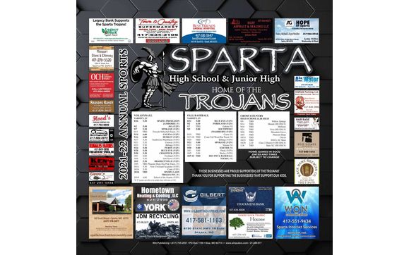 Fall, Winter or Annual Sports posters supporting local schools by Win Publishing Company