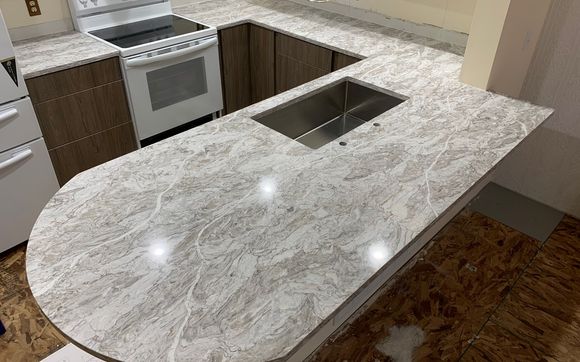 Solid surface countertops.  by Advanced Stone Inc