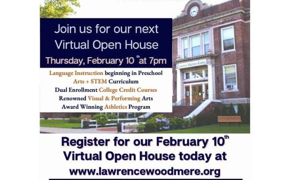Virtual Open House February 10 at 7pm by Lawrence Woodmere Academy