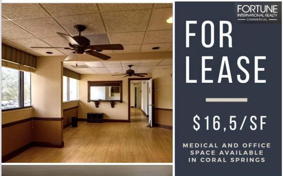 FOR LEASE in Coral Springs, FL by Fortune International Realty