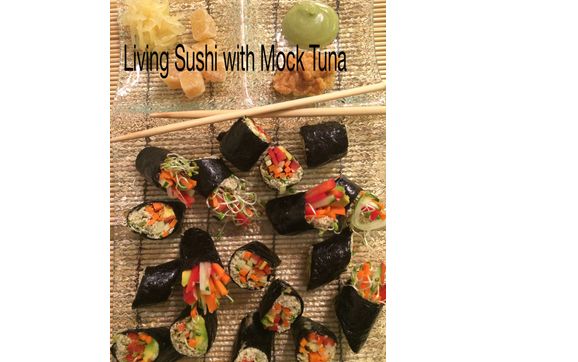 Mock Tuna Sushi, plant food only. by Chef Cynthia