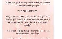 Massage therapy  by At peace birth and wellness