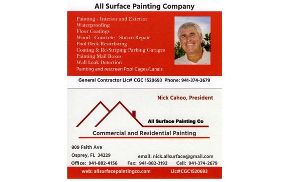 Painting Commercial and Residential Interior and Exterior by ALL SURFACE Painting Company