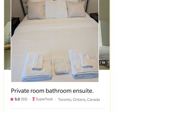 Airbnb- single room and bathroom by Maid Clean GTA's Dream Clean Team