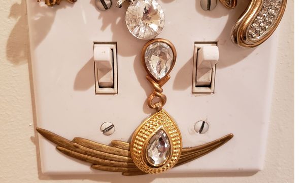 Jeweled light switch covers by Betsy's One of a Kind:Custom Designed Costume Jewelry