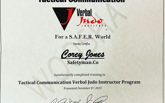 Verbal Judo Verbal Deescatation by Safetyman Consulting