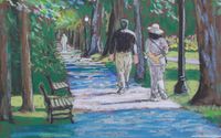 Fine Art  " A walk thru Hlfx Public Gardens" by Rae Smith-Pastel Artist