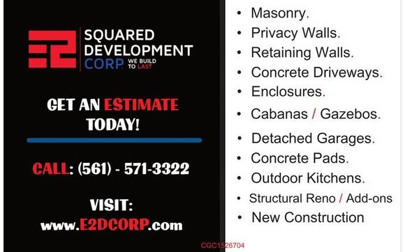 E2D Corp (561) 571-3322 by E2 Squared Development Corp in The Acreage ...