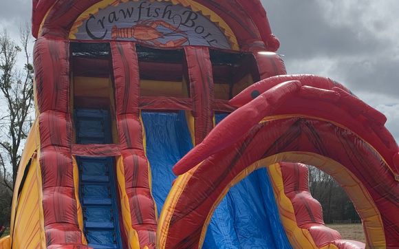 New 20’ double lane Heads n Tails crawfish slide by B&M Inflatables
