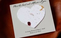 Handmade - Fully Assembled Plantable In Loving Memory, Forget Me Not, Memorial Cards, Plantable Seed Paper Hearts by Justice Never Sleeps-keepsakes