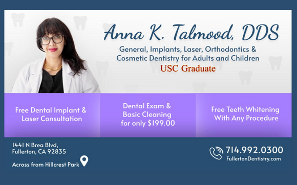 New Patient Special: $199 Exam, Cleaning & X-Rays by Anna K. Talmood DDS