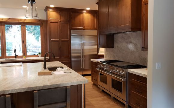 Beautiful flush inset kitchen by Acorn Custom Cabinetry