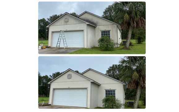 House Wash Using Low Pressure by Horton’s Power Wash, LLC