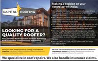 Free Estimates by Capital  Roofing Ltd