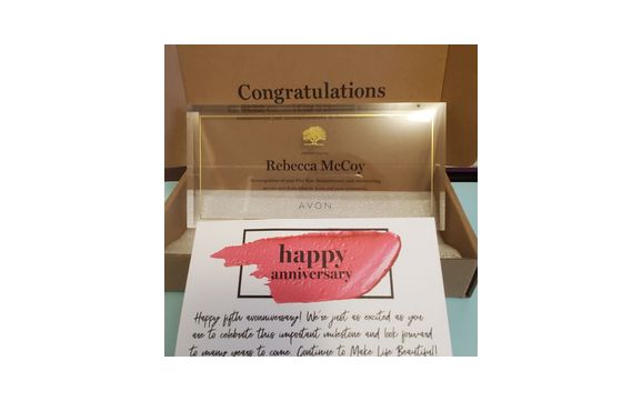 5 years  with Avon, Anniversary  by Avon