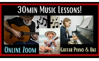 Guitar, Ukulele, or Piano Lessons by Devonshire Music