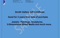 Gift Certificates by Zenith Gallery