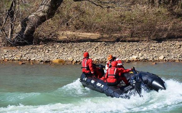 Motorized Rescue Boat Operations by Hare Mountain Rescue in Charleston ...