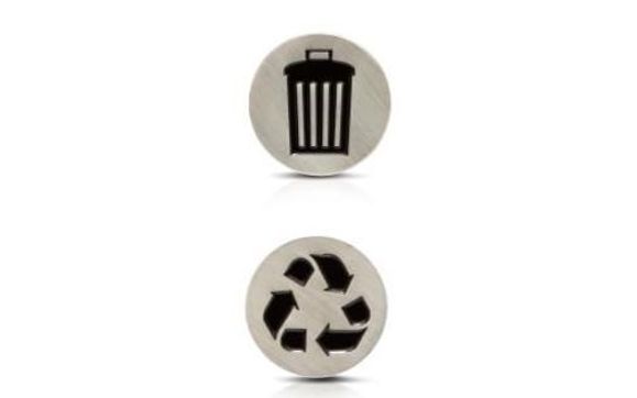 TagDrops Discrete Duo Trash & Recycling Labels by TagDrops LLC