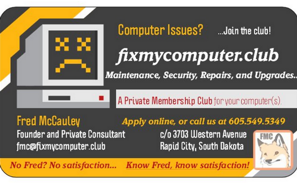 Private Membership Club by Fred-FixMyComputer-Rapid City
