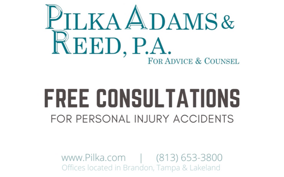 FREE CONSULTATIONS FOR PERSONAL INJURY ACCIDENTS by Pilka Adams & Reed, P.A.