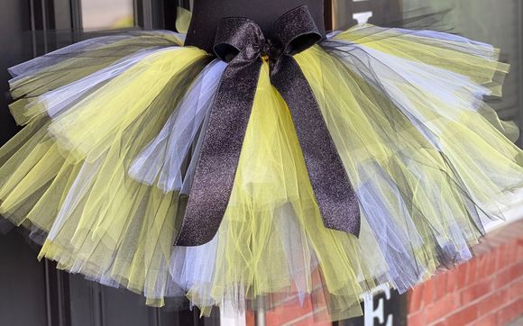 Yellow, black and white dual length tutu  by Princess Tutus Boutique