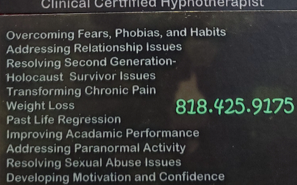 Therapy Services by Clinical hypnotherapy