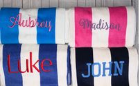 Monogrammed Beach Towels by Candi Couture Designs