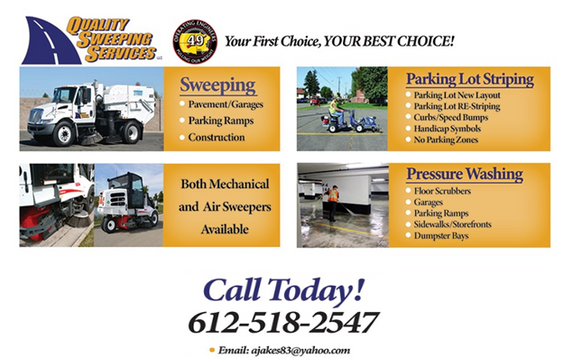 Sweeping, Parking Lot Striping, Pressure Washing by Quality Sweeping Services LLc