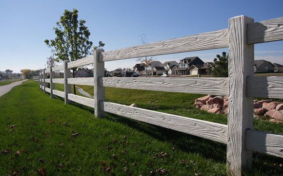 Split Rail Fence by Signature Concrete Fence