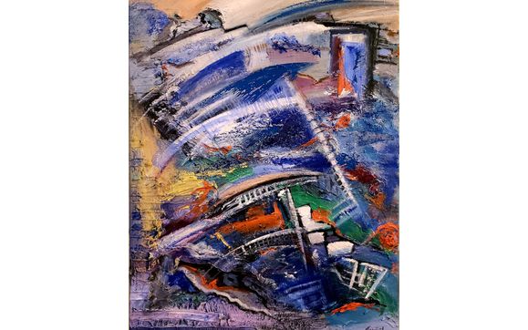 Inner Feeling Abstract Oil Painting by Rosalind Arts