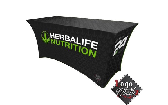 Custom Printed Spandex Stretch Tablecloths by Logoclothz LLC in