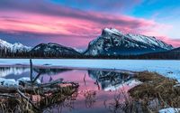 Rundle Mtn Sunset Banff by Mike Gould Photoscapes