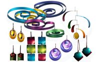 Jewelry, Mobiles and Clocks in Anodized Aluminum by Q3 Art, inc.