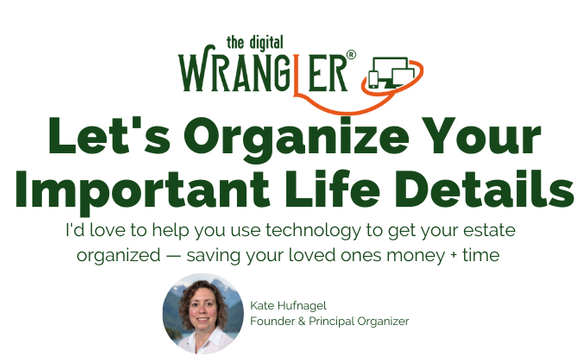 Let's Work Together + Organize Your Important Life Details by Kate Hufnagel