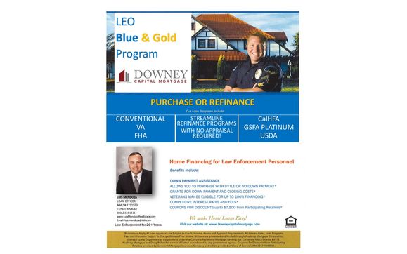 Blue & Gold Home Loan Program by Downey Capital Mortgage