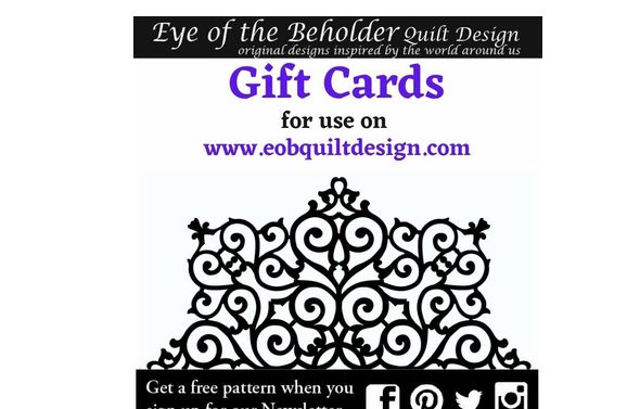 Gift Cards by Eye of the Beholder Quilt Design