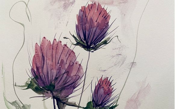 Purple Thistle by Art for the Homeless
