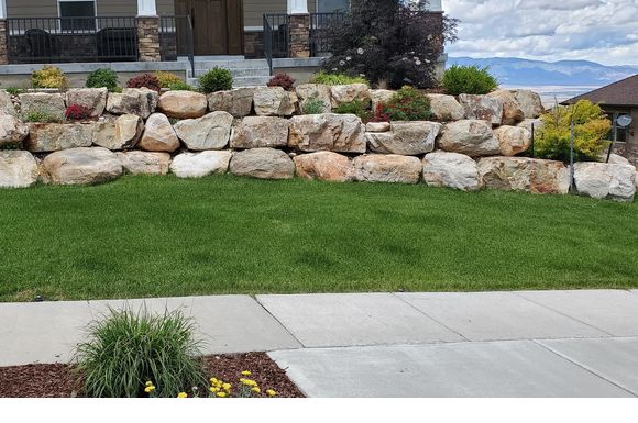 Rock retaining walls by Frankflintstone Engineering Inc. in Tooele, UT ...