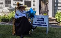 I do it all...even dressing up in vintage attire at an open house! by Realtor Coldwell Banker