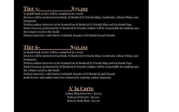 Pricing List 2 by SCBookGal and Friends 