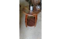Barrel Head Side Table by Eagle Eye Barrels
