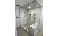 Amazing master shower with steam and Digital shower  by FLX construction llc