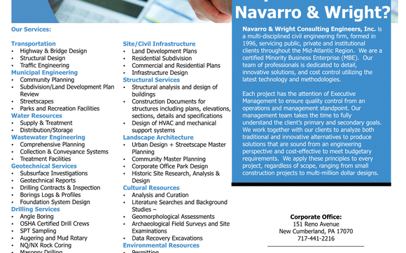 Navarro & Wright Consulting Engineers, Inc. by Navarro & Wright Consulting Engineers, Inc