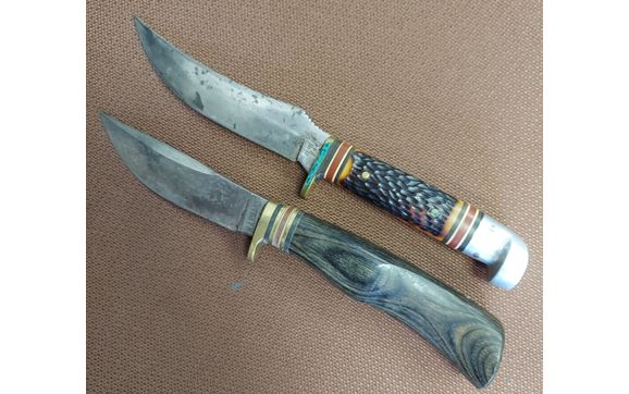 refinishing knives by Olson Knife Works