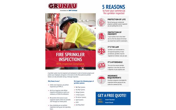 Grunau Sprinkler Inspections by Grunau Company